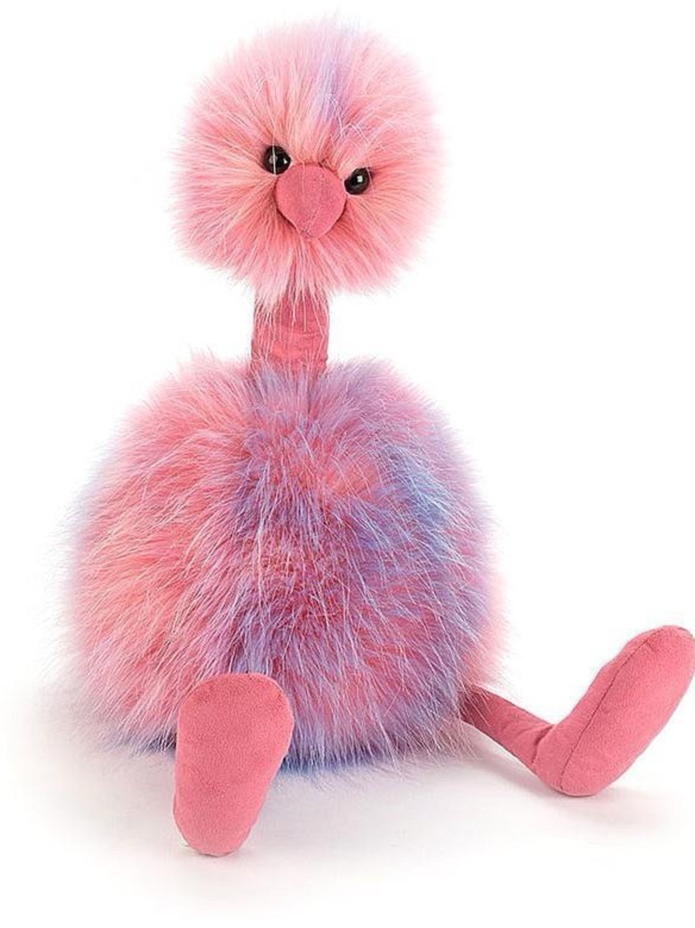 Jellycat Retired RARE Cotton Candy Pom Pom Ostrich
